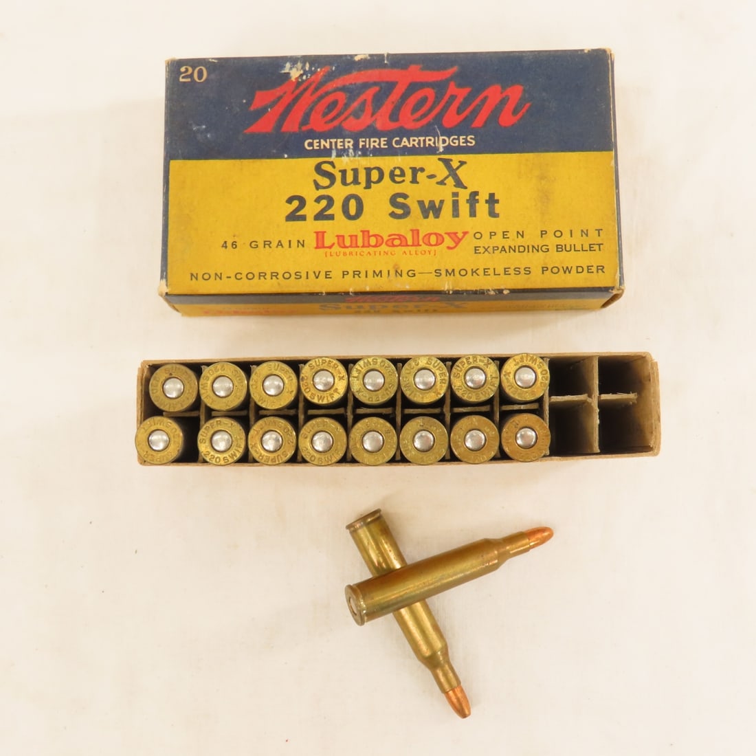 27 Rounds Vintage Western Super-X 220 Swift - 2
