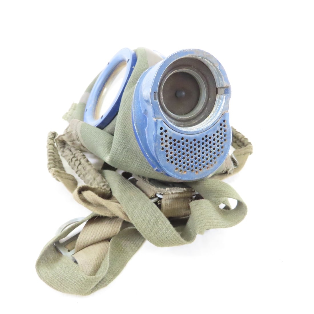 WWII German Magnetic M30 Gas Mask & 2 Canisters - 5