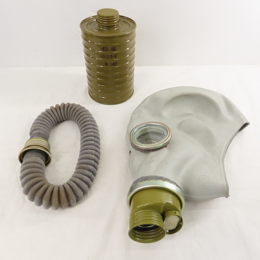 East German Army Gas Mask with Decon Kit - 2
