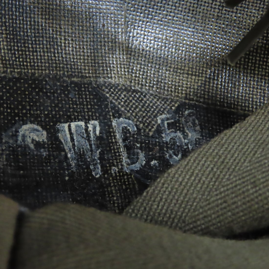 WWII US M1 Helmet with Liner - 15