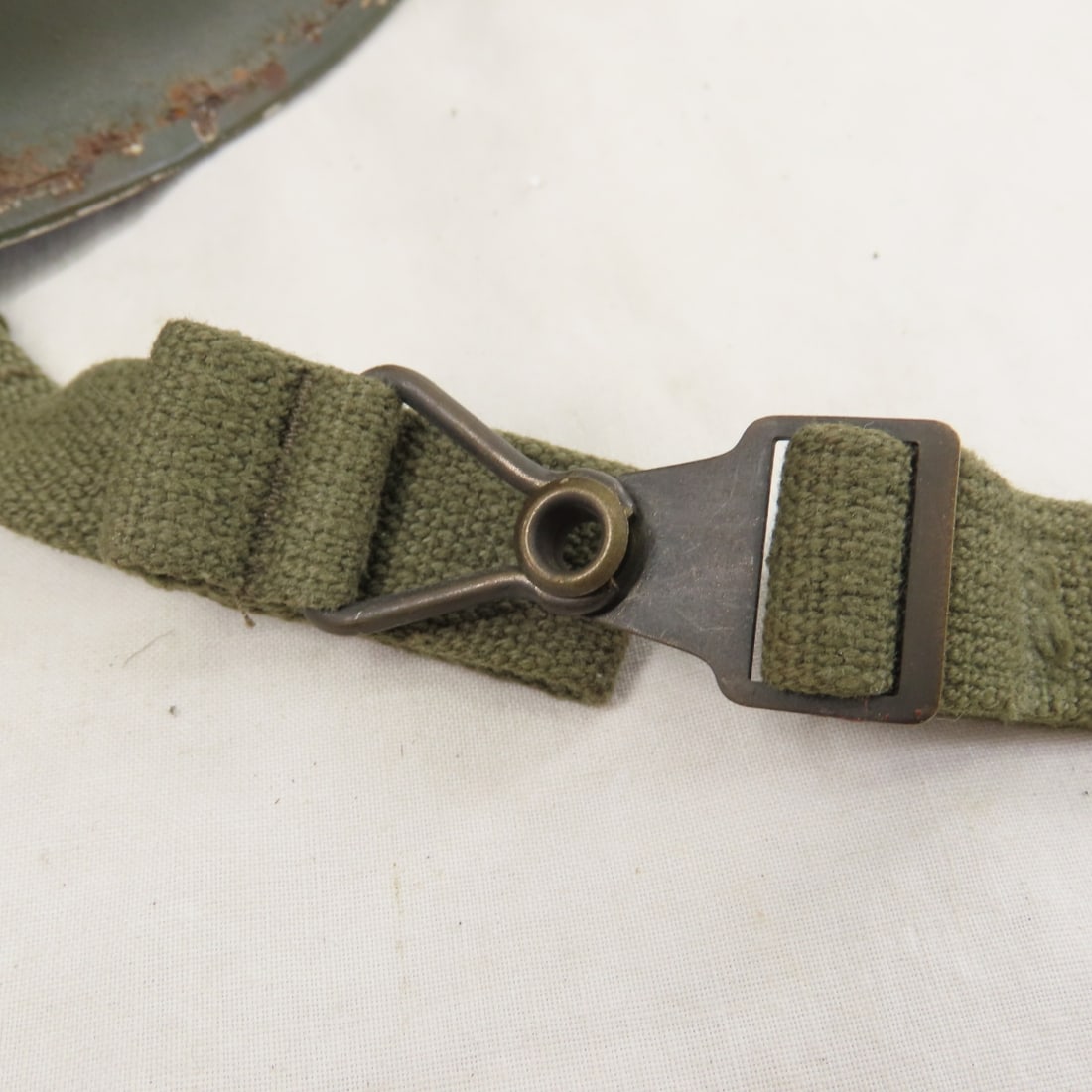 WWII US M1 Helmet with Liner - 8