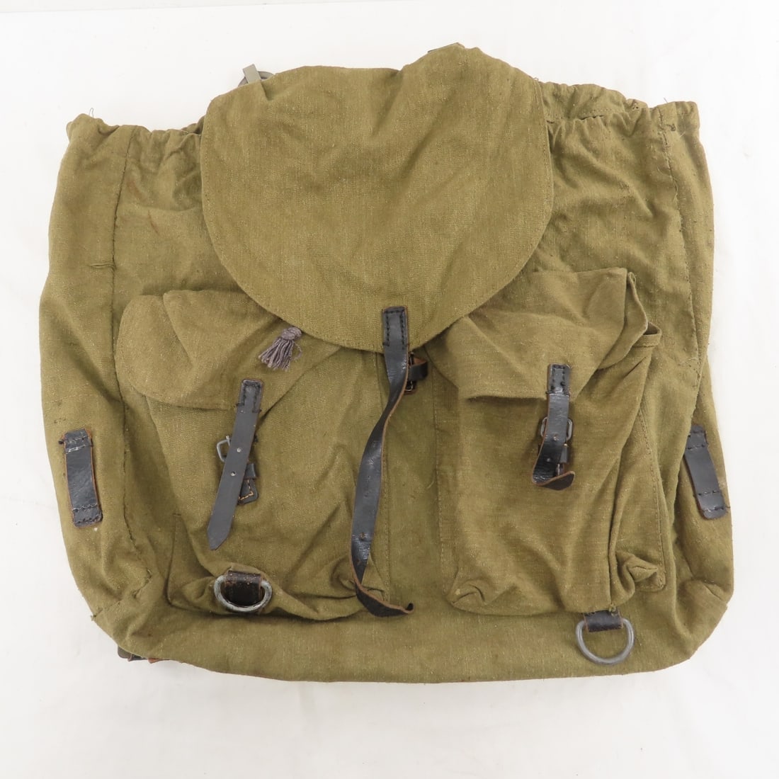 WWII German Army Backpack: WWII German Army Backpack - LOT SIZE: 12x12x6" 2 LBS All information and photos, which are part of the description) are intended to be as accurate as possible, but errors are possible. No item may be 