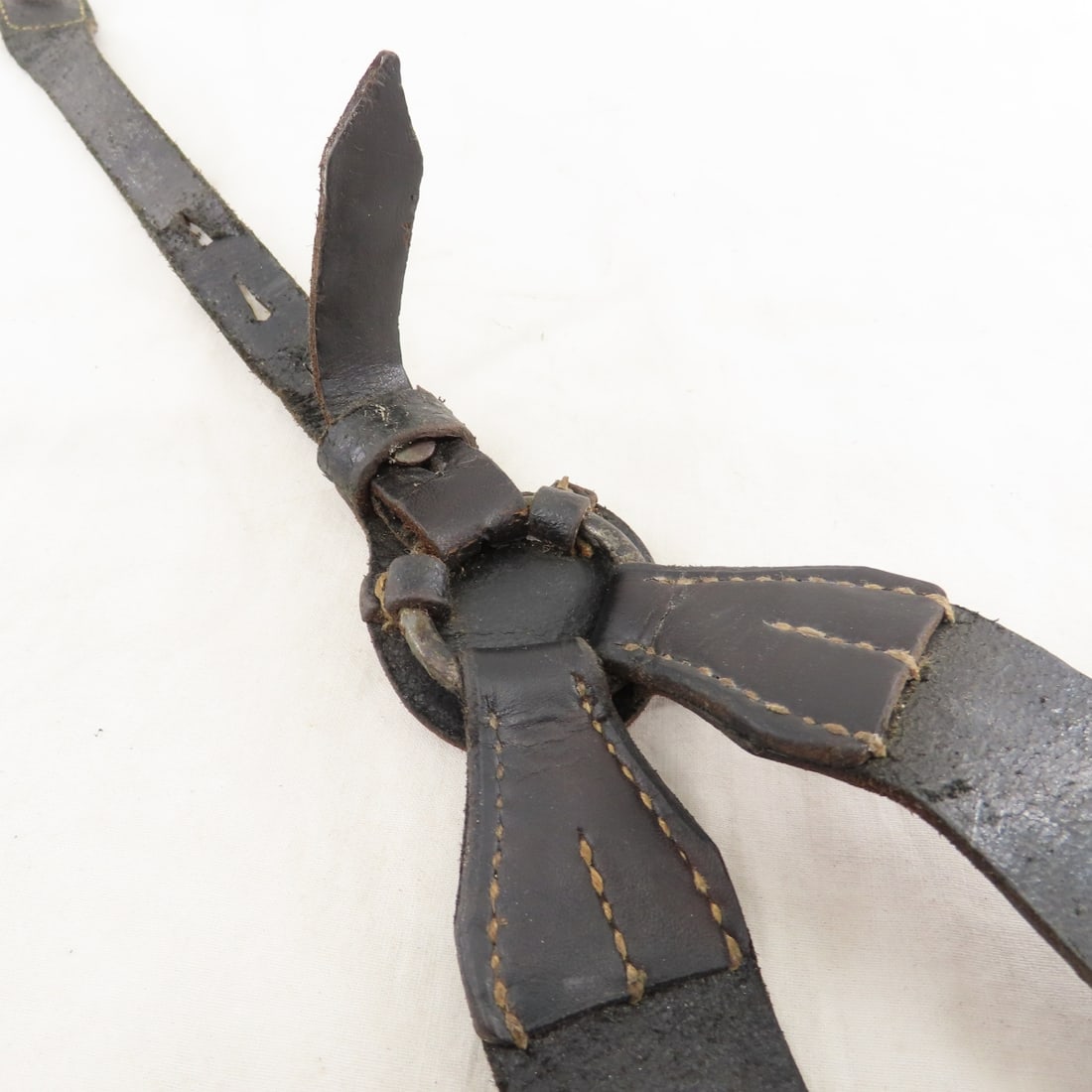 WWII German Signal Flashlight & Y Strap Suspenders - 16