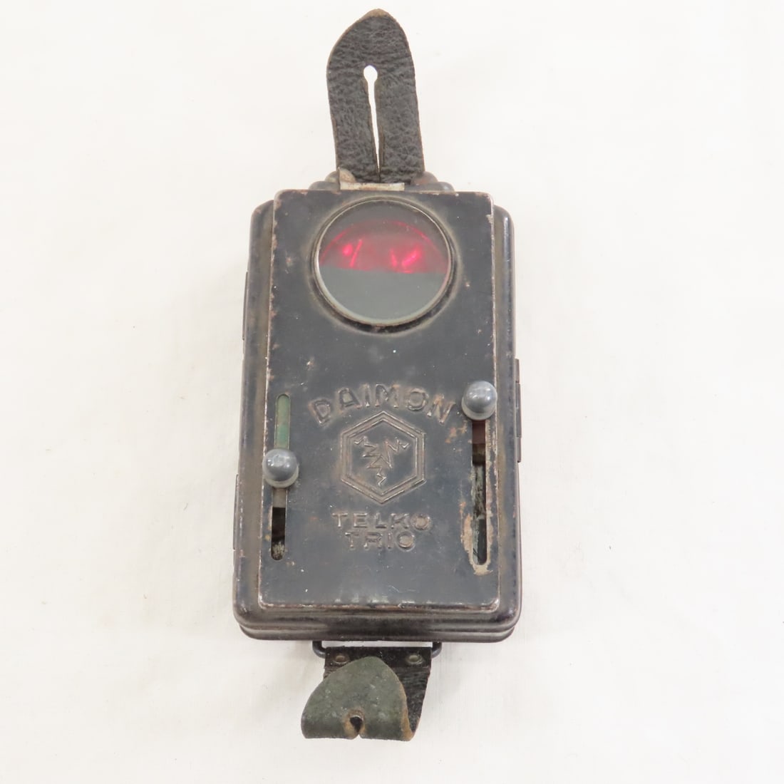 WWII German Signal Flashlight & Y Strap Suspenders - 2