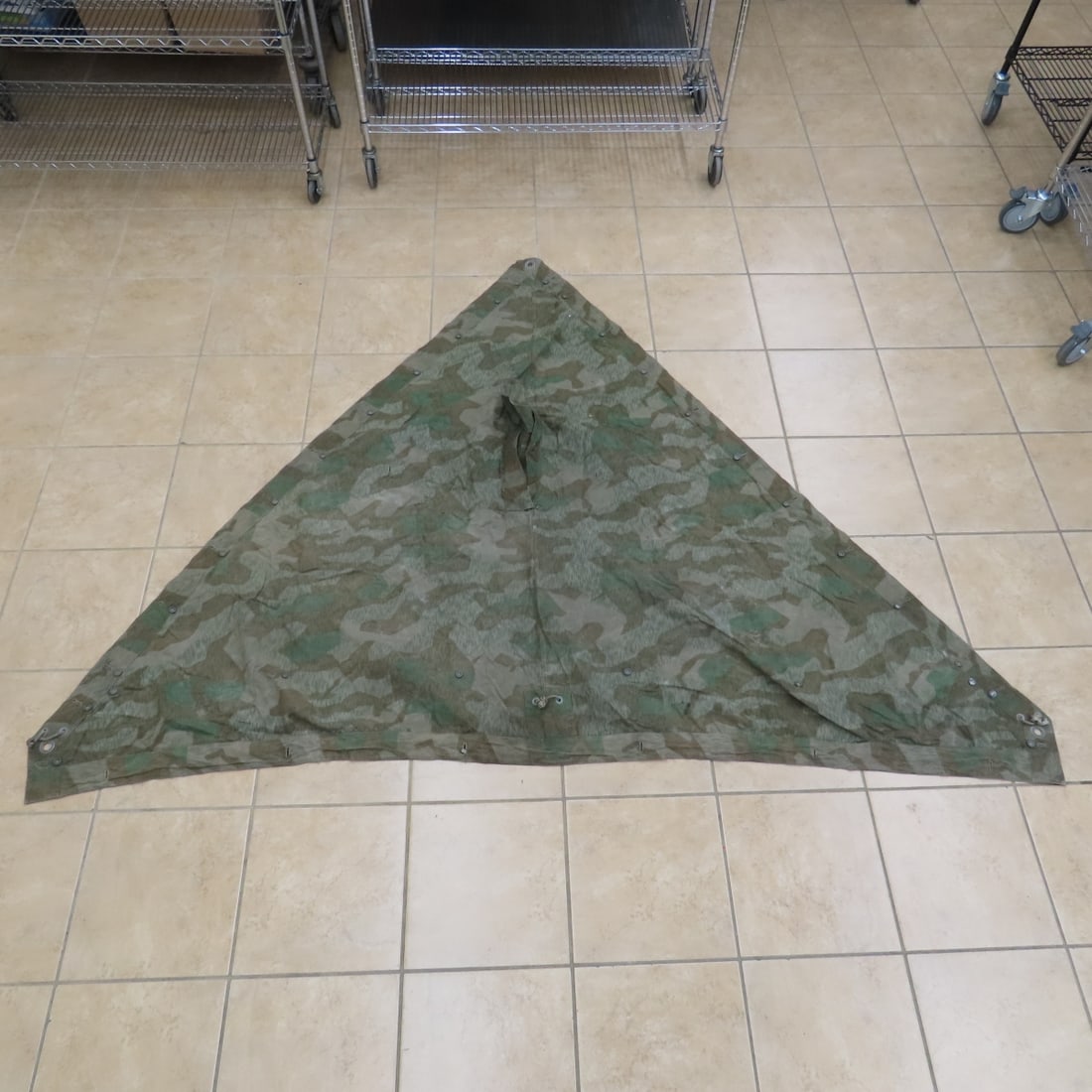 2 WWII German Splinter Camo Tent Shelter Quarters - 2