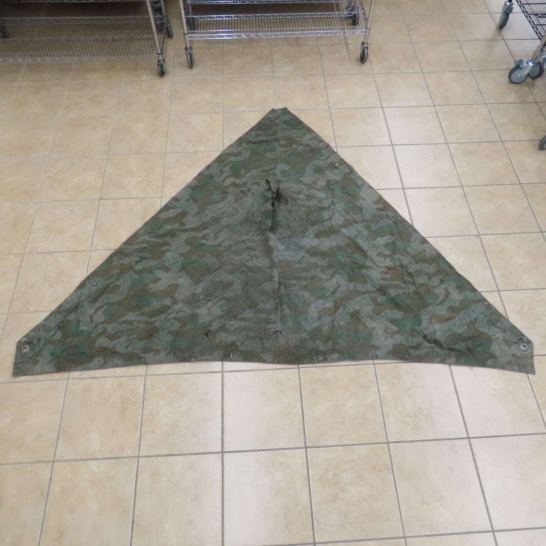 2 WWII German Splinter Camo Tent Shelter Quarters - 3