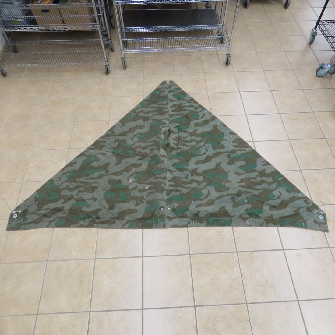 2 WWII German Splinter Camo Tent Shelter Quarters - 6