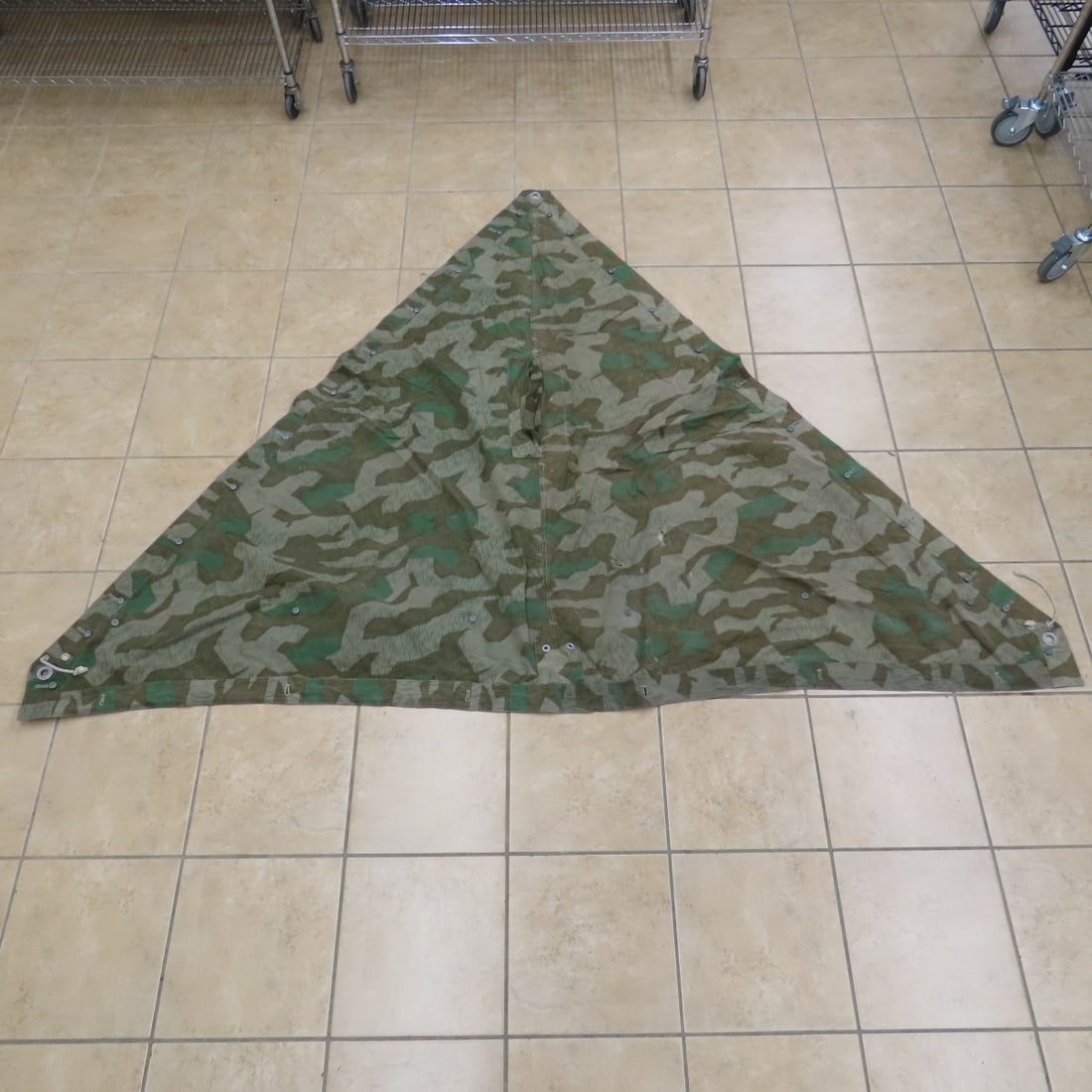 2 WWII German Splinter Camo Tent Shelter Quarters - 7