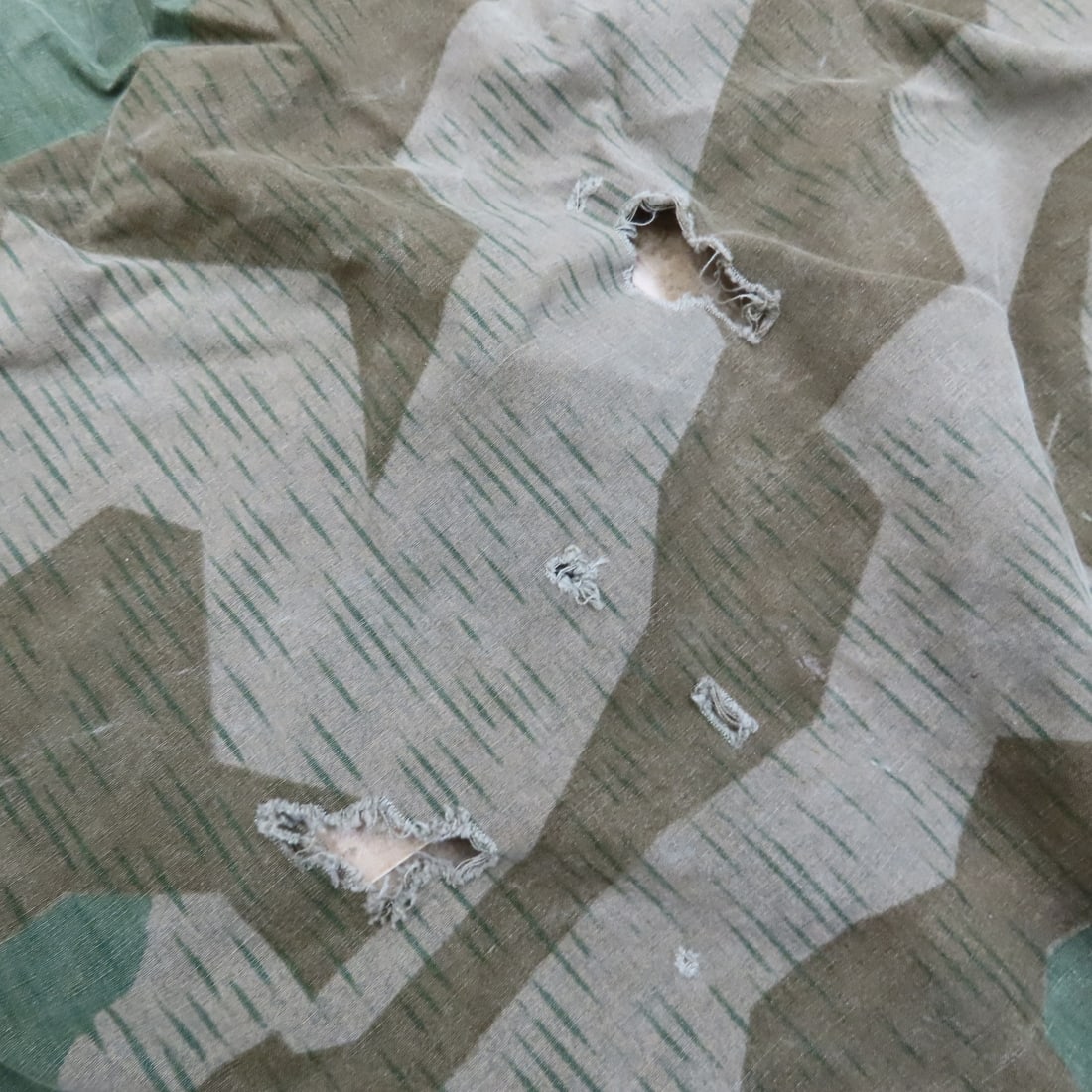 2 WWII German Splinter Camo Tent Shelter Quarters - 8