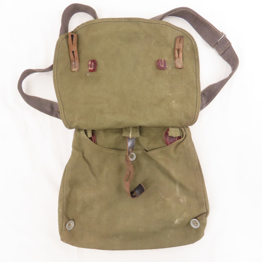 3 WWII German Olive Drab Bread Bags - 3