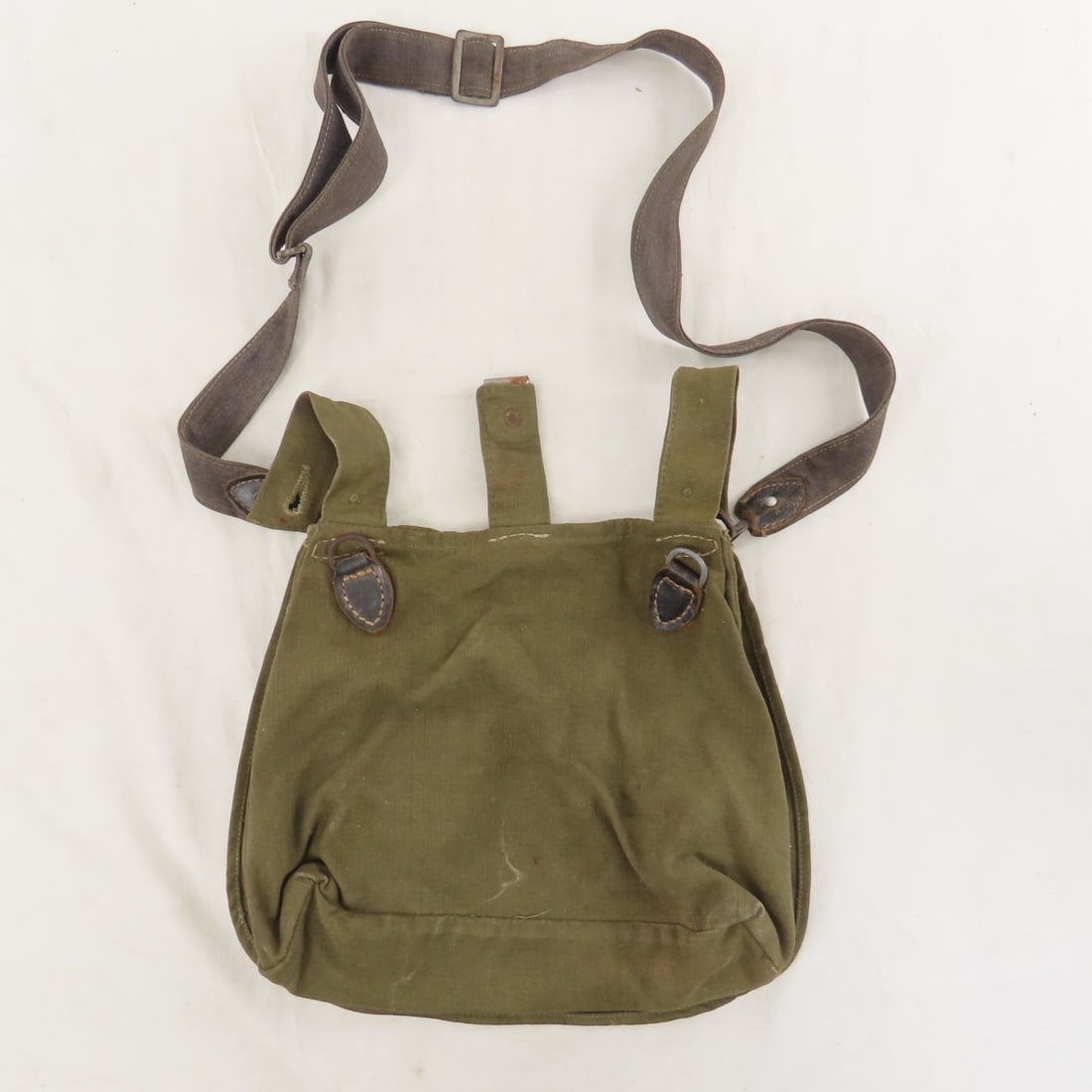 3 WWII German Olive Drab Bread Bags - 4