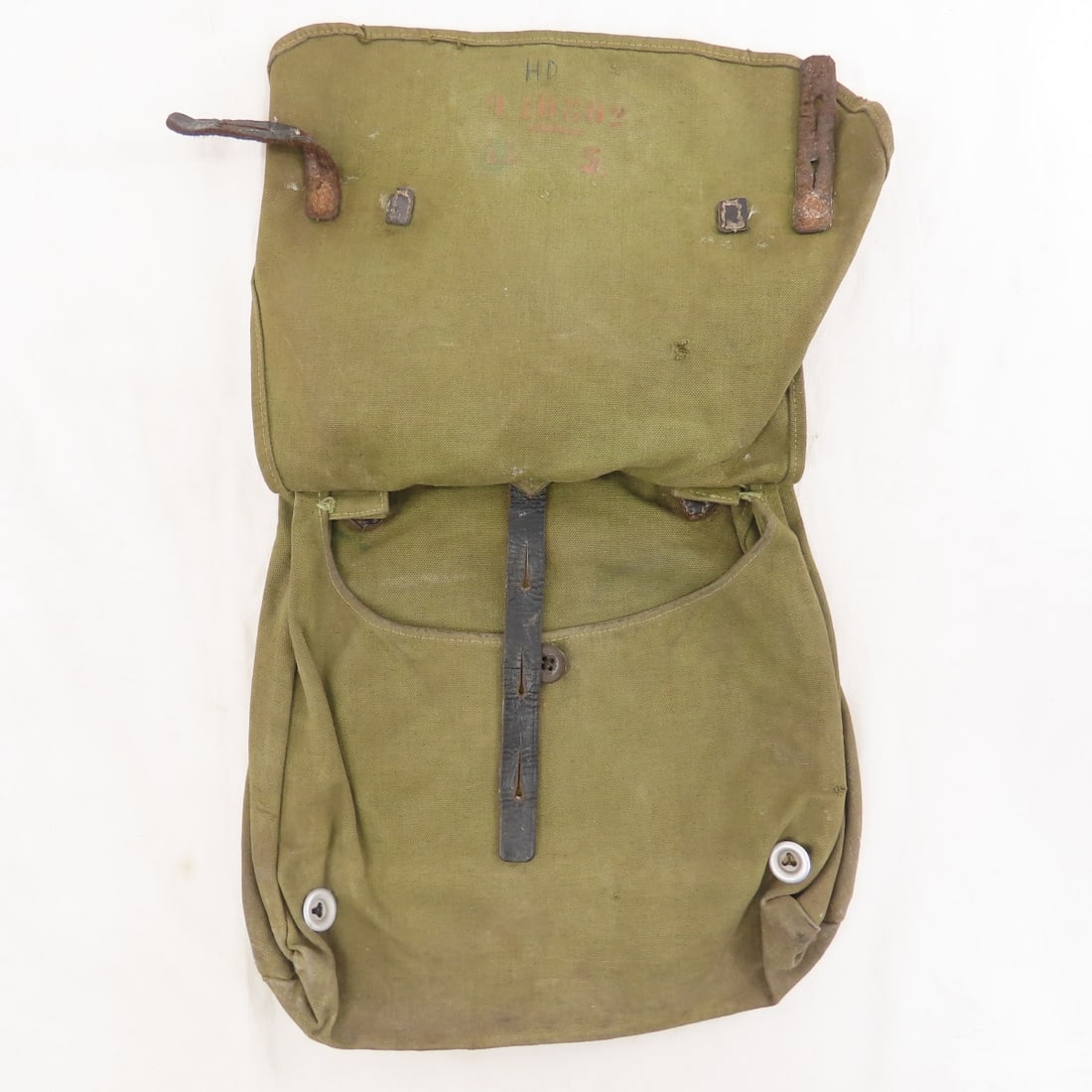 3 WWII German Olive Drab Bread Bags - 6