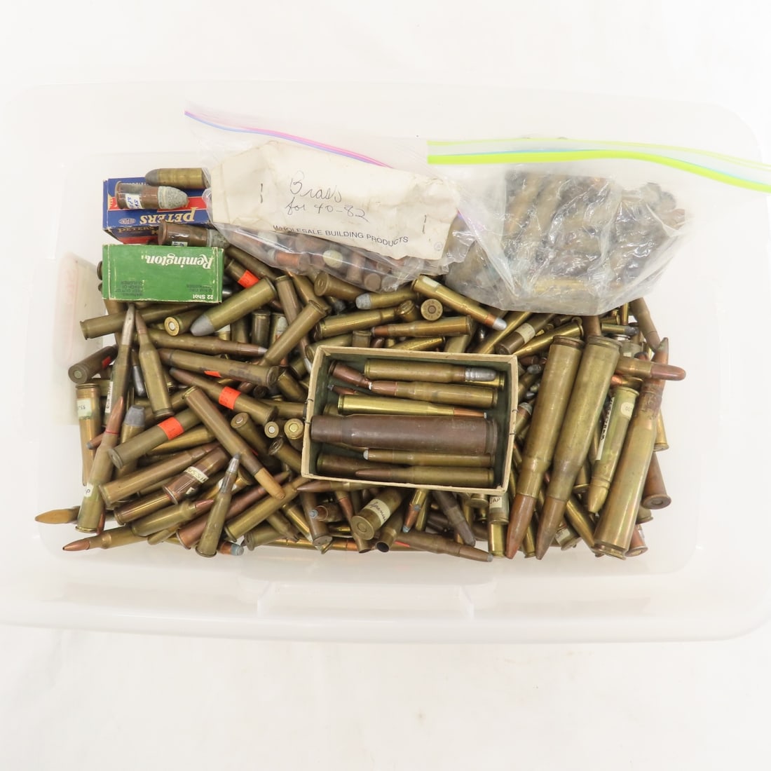 Vintage Rifle Ammunition Collection - 20+ Pounds: Vintage Rifle Ammunition Collection - 20+ Pounds - Many different calibers, many military rounds, harder to find calibers like 56-50 Spencer, 45 Colt, 43 Spanish, 405 WCF and many more. Many are