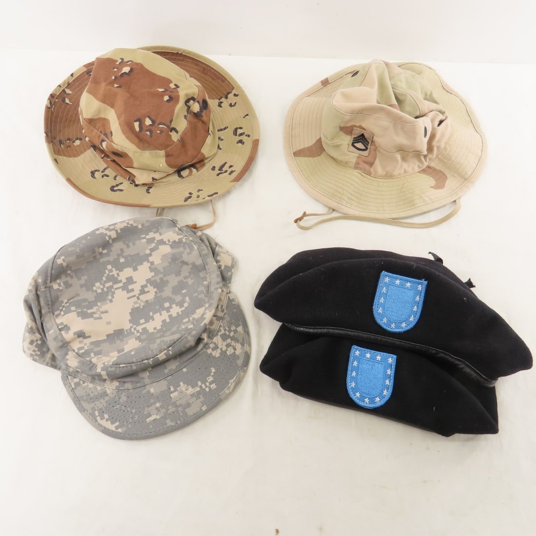 Collection of Military Hats, Garrison, Beret, More - 10