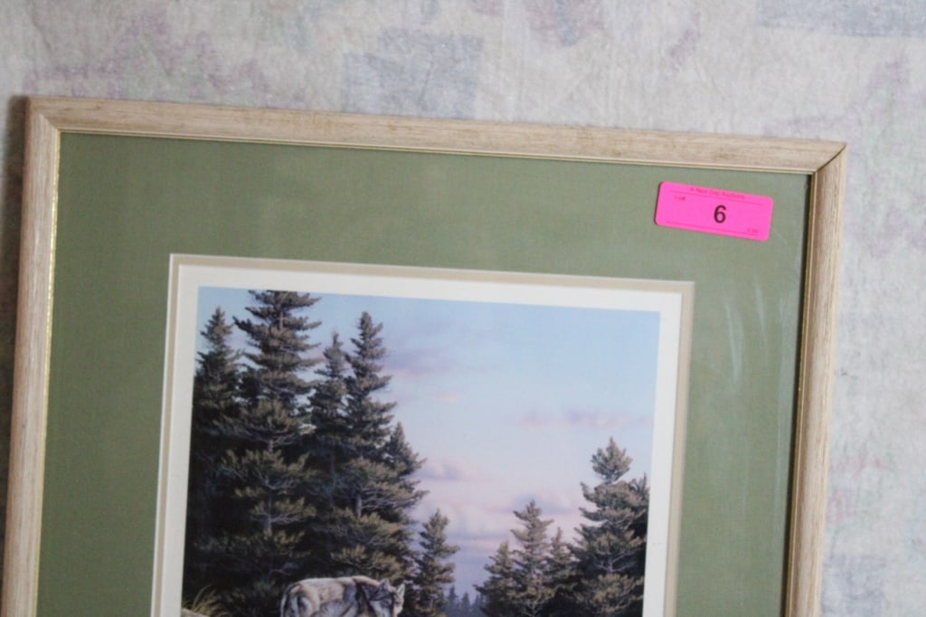 Rick Kelley Ltd Ed Signed Framed Lone Wolf Print - 2