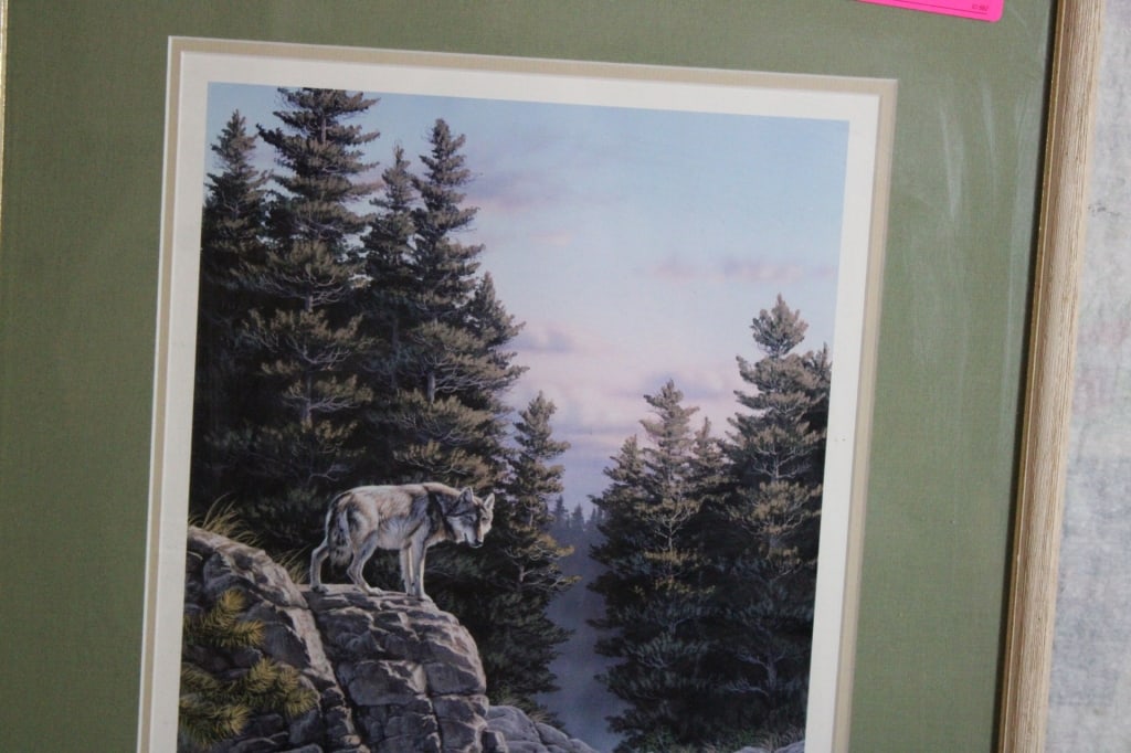 Rick Kelley Ltd Ed Signed Framed Lone Wolf Print - 3