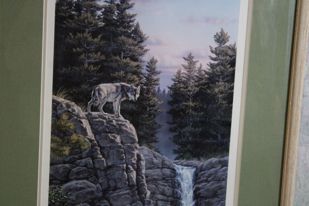 Rick Kelley Ltd Ed Signed Framed Lone Wolf Print - 4