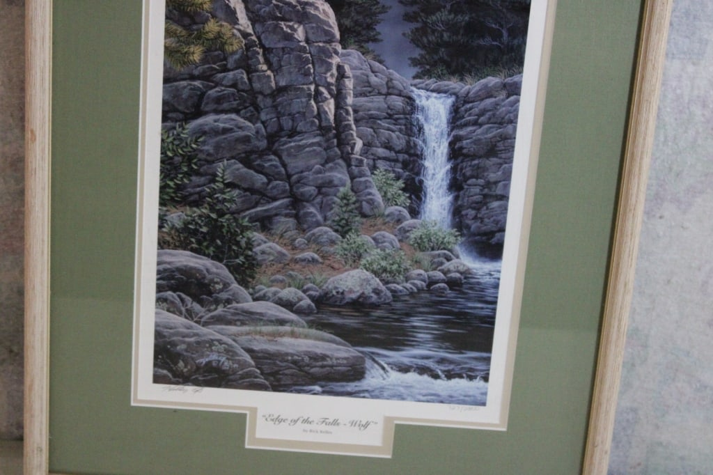 Rick Kelley Ltd Ed Signed Framed Lone Wolf Print - 5