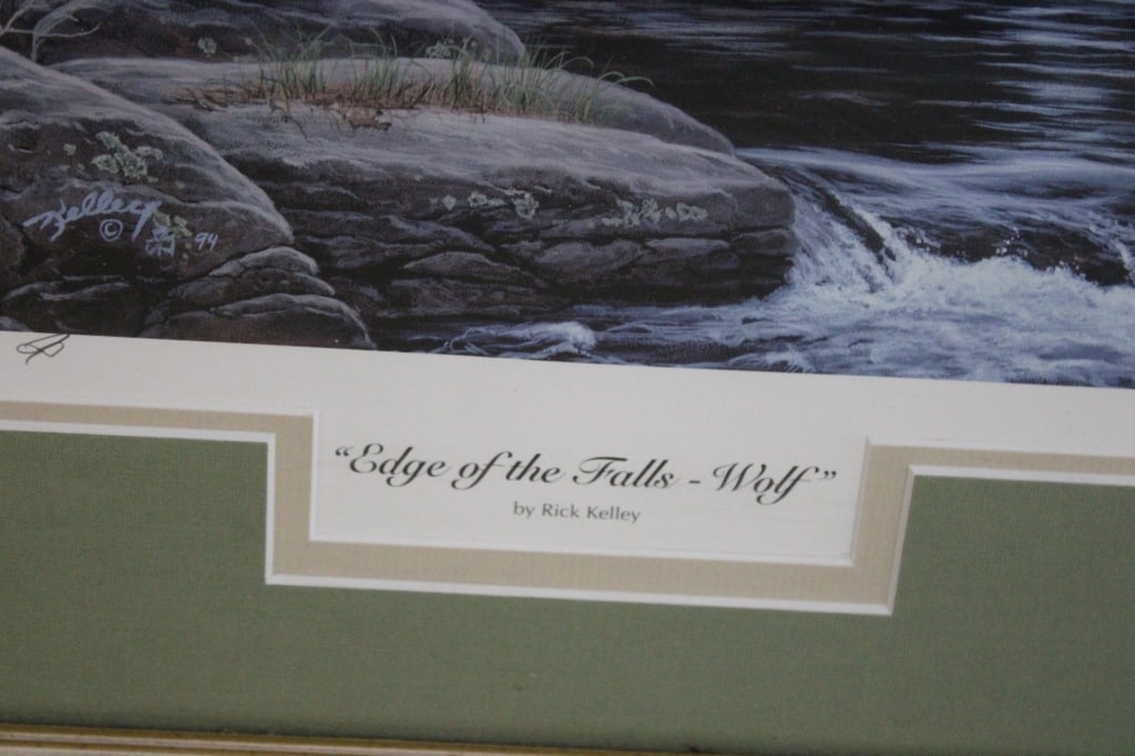 Rick Kelley Ltd Ed Signed Framed Lone Wolf Print - 6