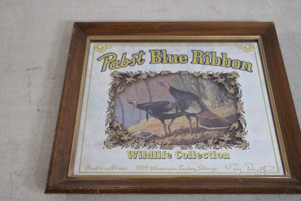 1989 Pabst Blue Ribbon Wisconsin Turkey Sign (1 of 9)