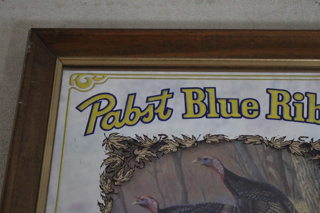 1989 Pabst Blue Ribbon Wisconsin Turkey Sign - 2