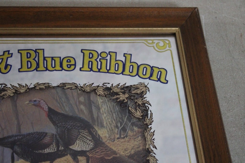 1989 Pabst Blue Ribbon Wisconsin Turkey Sign - 3