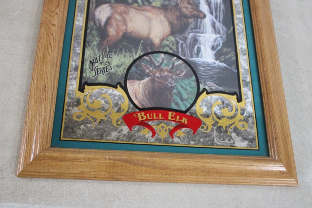 Coors Beer Bull Elk Nature Series Mirror Sign - 4