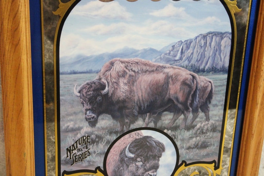 Coors Beer Nature Series Buffalo Mirror Sign - 3