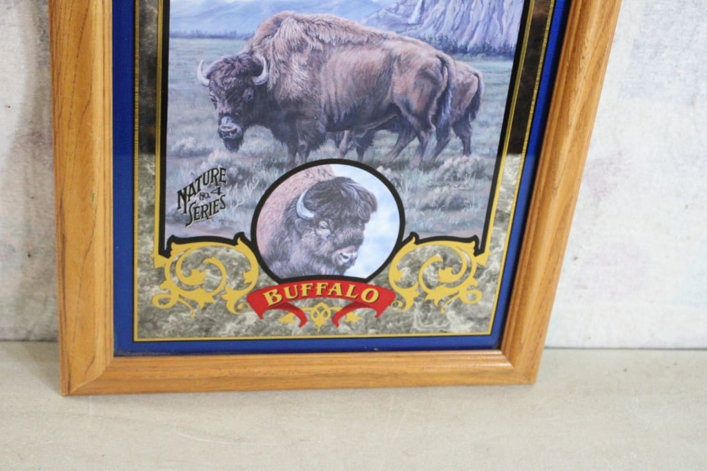 Coors Beer Nature Series Buffalo Mirror Sign - 4