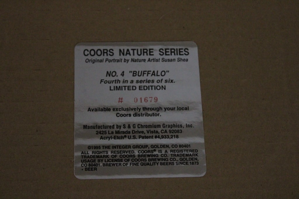 Coors Beer Nature Series Buffalo Mirror Sign - 6