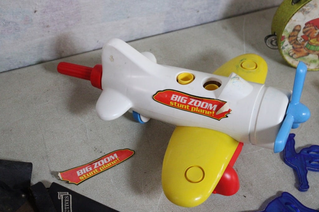 Tin Bi-Plane & Other Vintage Toys - 5