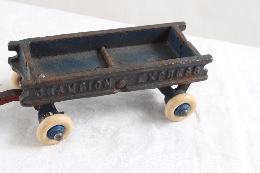 1930s Champion Express Cast Iron Pull Wagon - 2