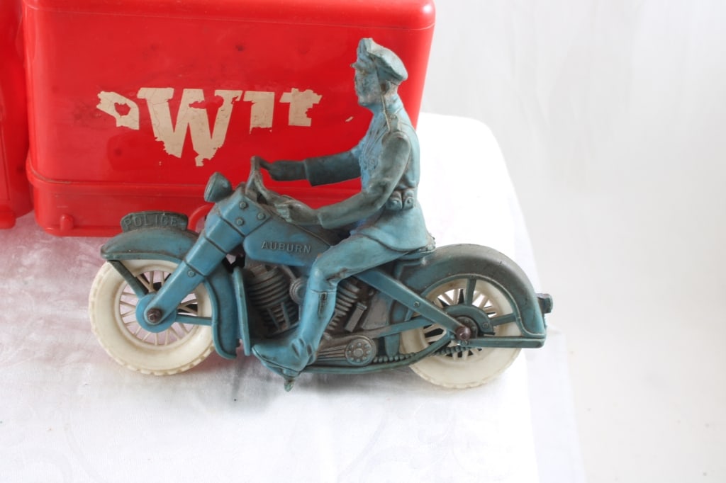 Auburn Rubber Motorcycle and Other Toy Cars - 14