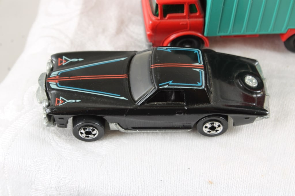 Auburn Rubber Motorcycle and Other Toy Cars - 4