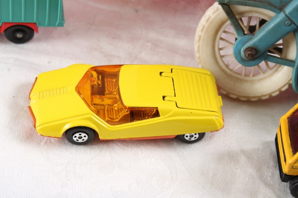 Auburn Rubber Motorcycle and Other Toy Cars - 7