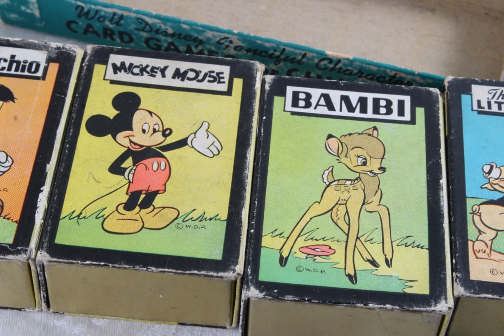 1940's Walt Disney Miniature Set of 6 Card Games - 3