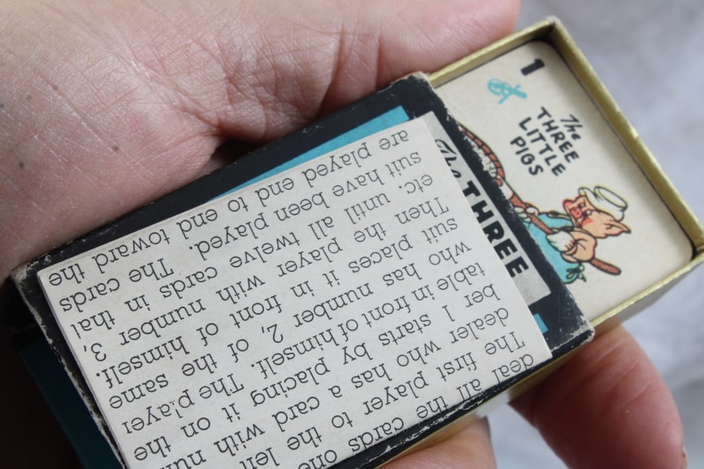 1940's Walt Disney Miniature Set of 6 Card Games - 6