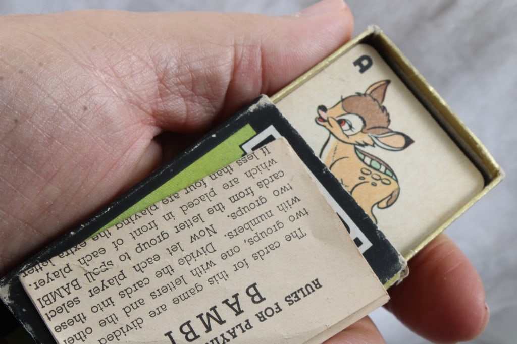 1940's Walt Disney Miniature Set of 6 Card Games - 7
