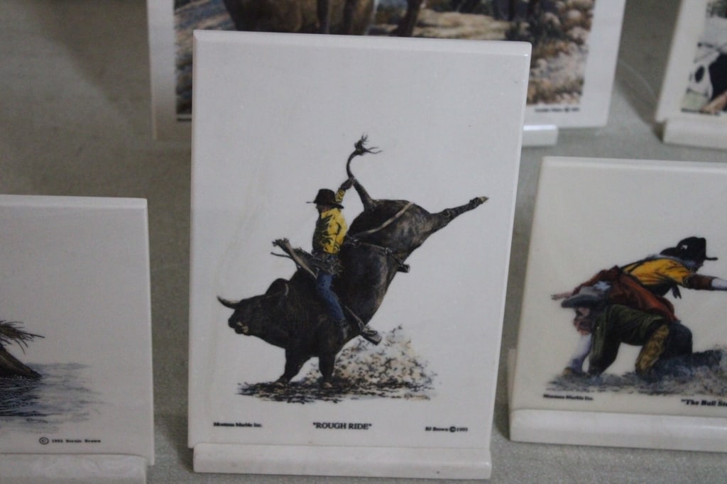 Etched Montana Marble Wildlife Art by Bernie Brown - 3