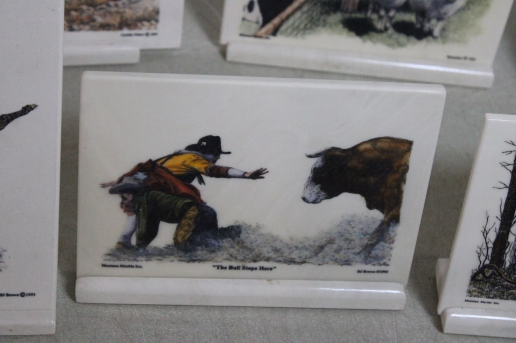 Etched Montana Marble Wildlife Art by Bernie Brown - 4