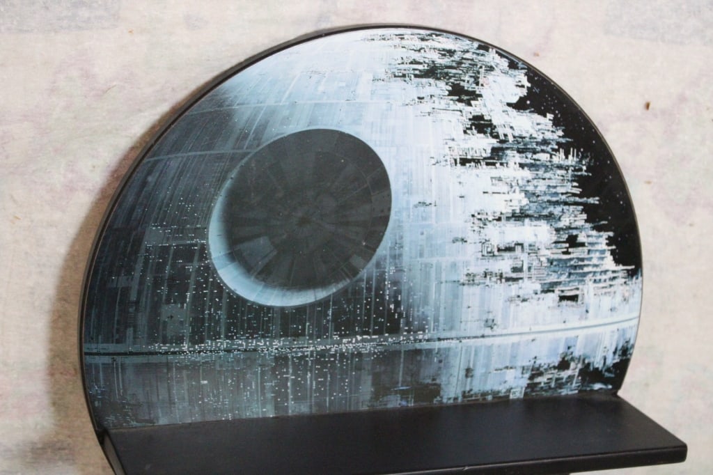 2012 Star Wars Death Star Wooden Shelf Open Road - 2