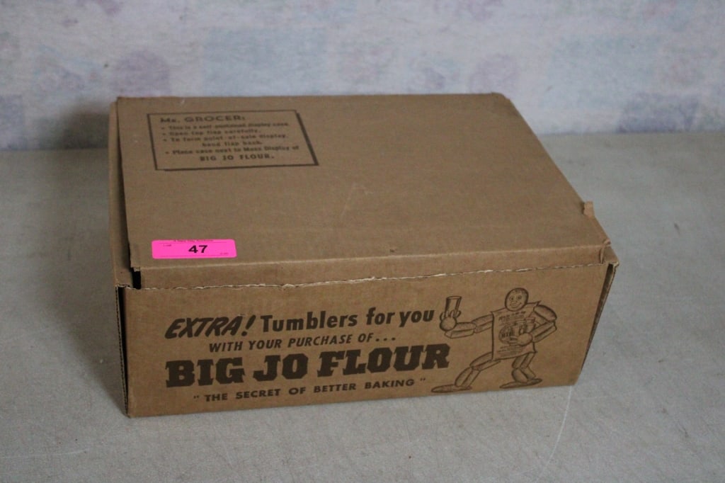 Big Jo Flour Store Display 16 Golden Glow Tumblers - 7