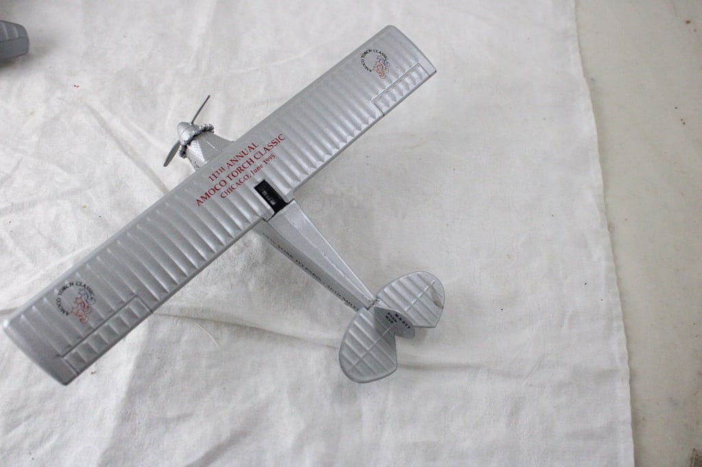 2 Diecast Gas & Oil Advertising Airplane Banks - 9