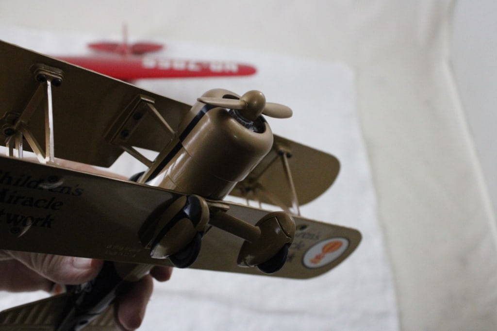 3 Diecast Gas & Oil Advertising Airplane Banks - 7