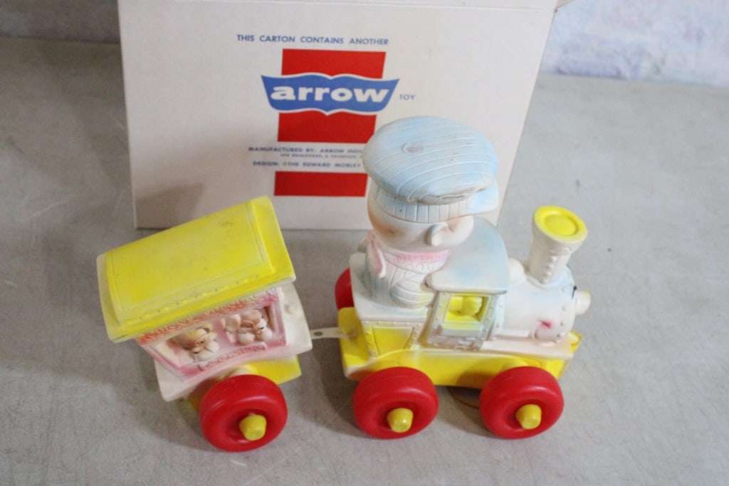 1962 Arrow Rubber Zoo Choo Train in Original Box - 2
