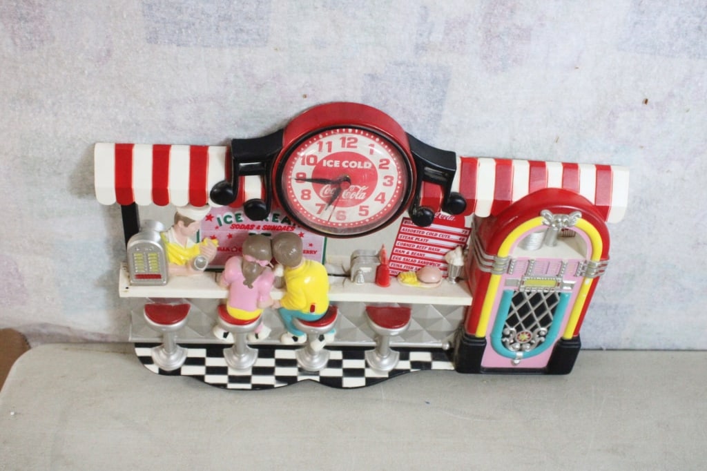Coca Cola Advertising Thermometer & Diner Clock - 7