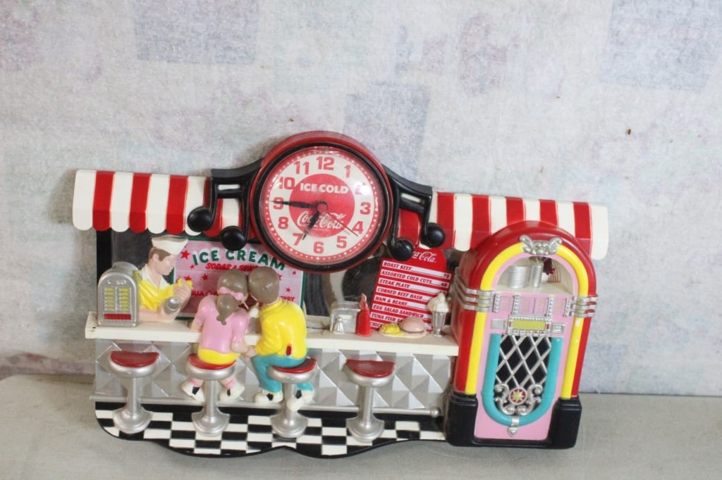 Coca Cola Advertising Thermometer & Diner Clock - 8