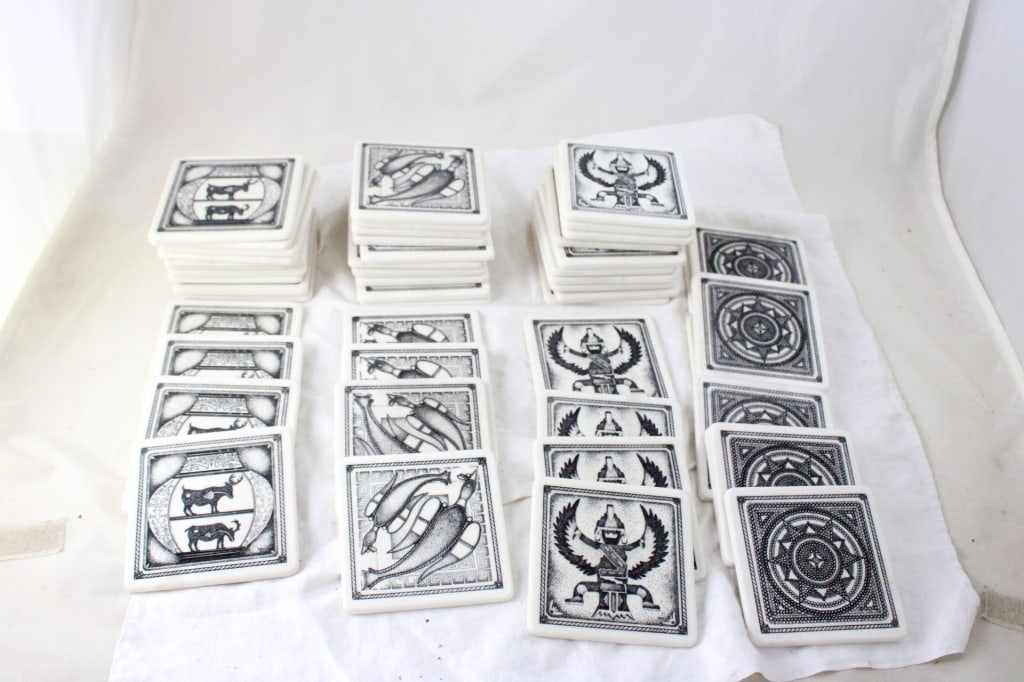 Montana Marble Native American Coasters: Montana Marble Native American Coasters - Lot Size 12" x 9.5" x 4.5". 12 Lbs. All information and photos, which are part of the description, are intended to be as accurate as possible, but errors are