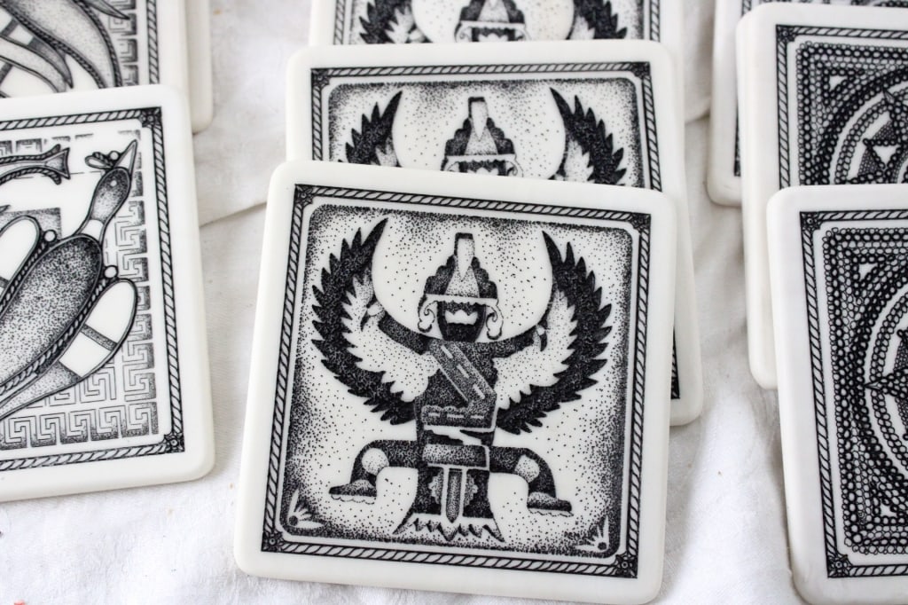 Montana Marble Native American Coasters - 4