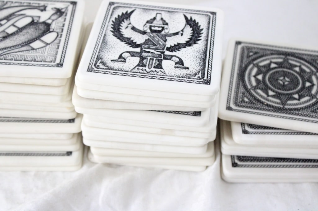 Montana Marble Native American Coasters - 9